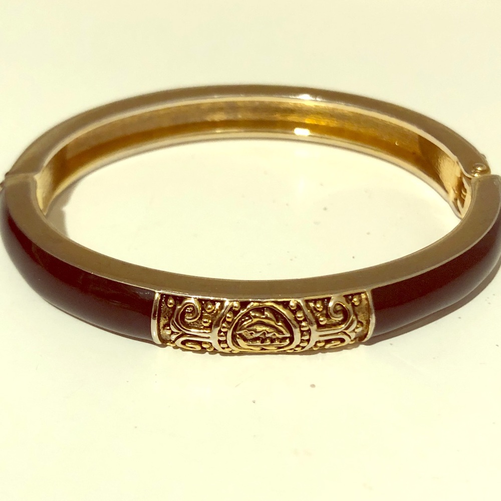 🖤 Black & Gold Acrylic Bangle 🖤